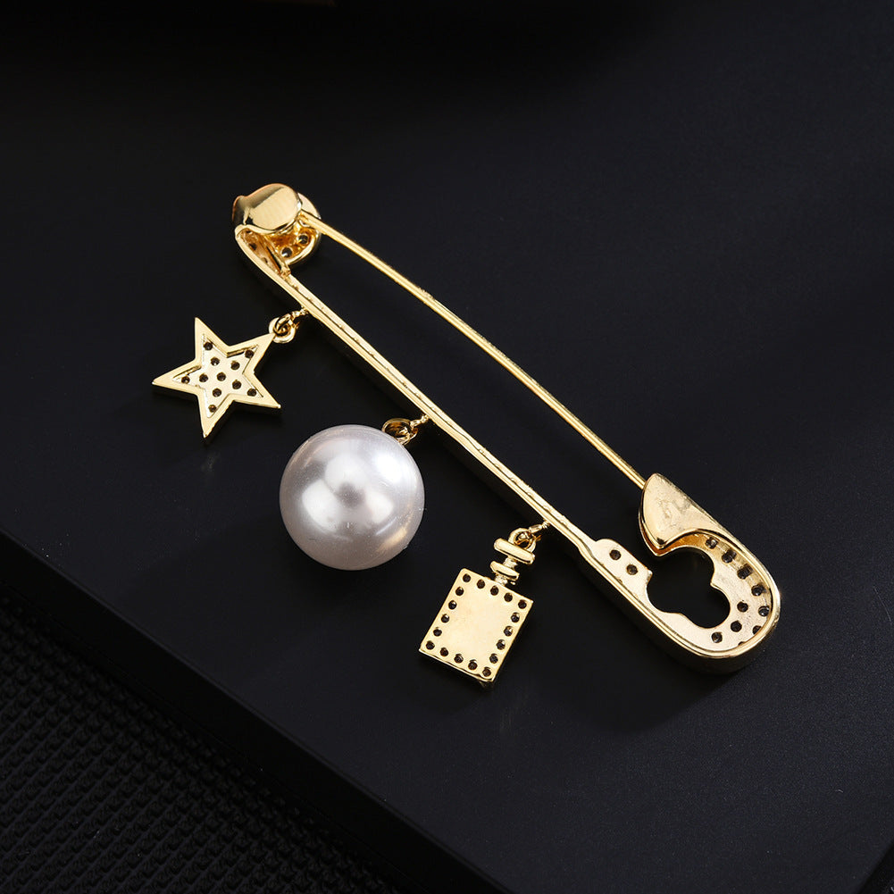 Simple Pin Coat Accessories Star Brooch