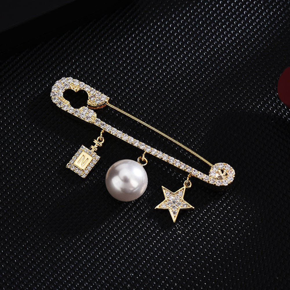 Simple Pin Coat Accessories Star Brooch