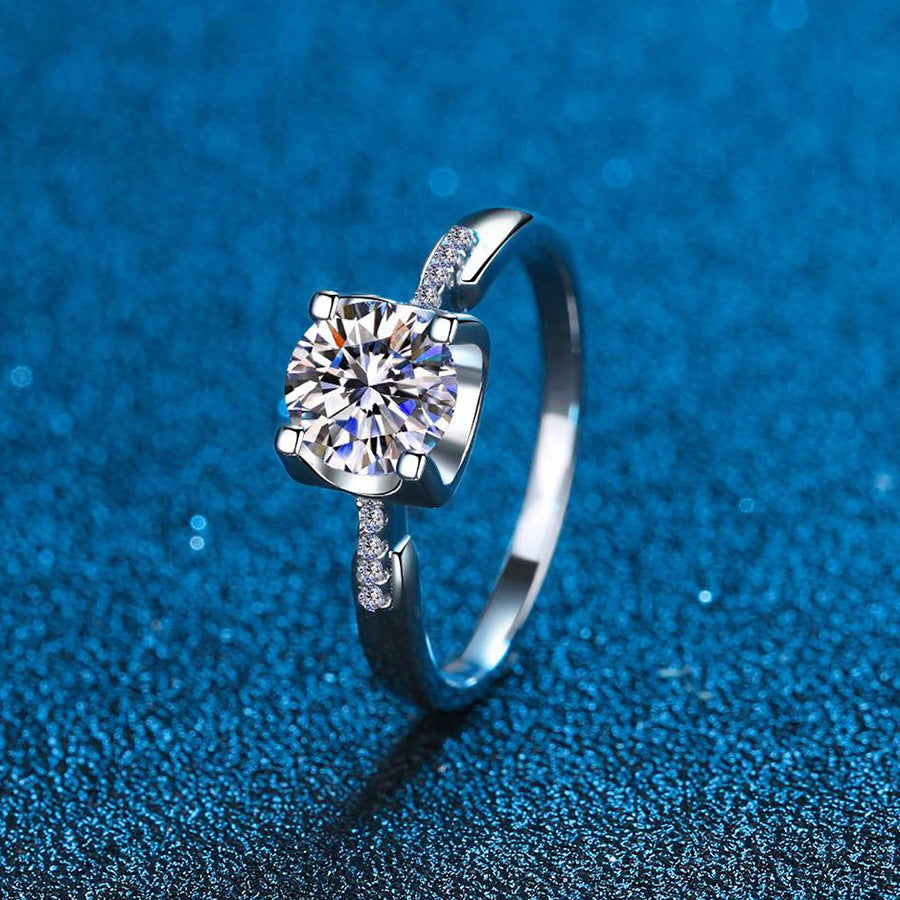 925 Sterling Silver Moissanite Ring