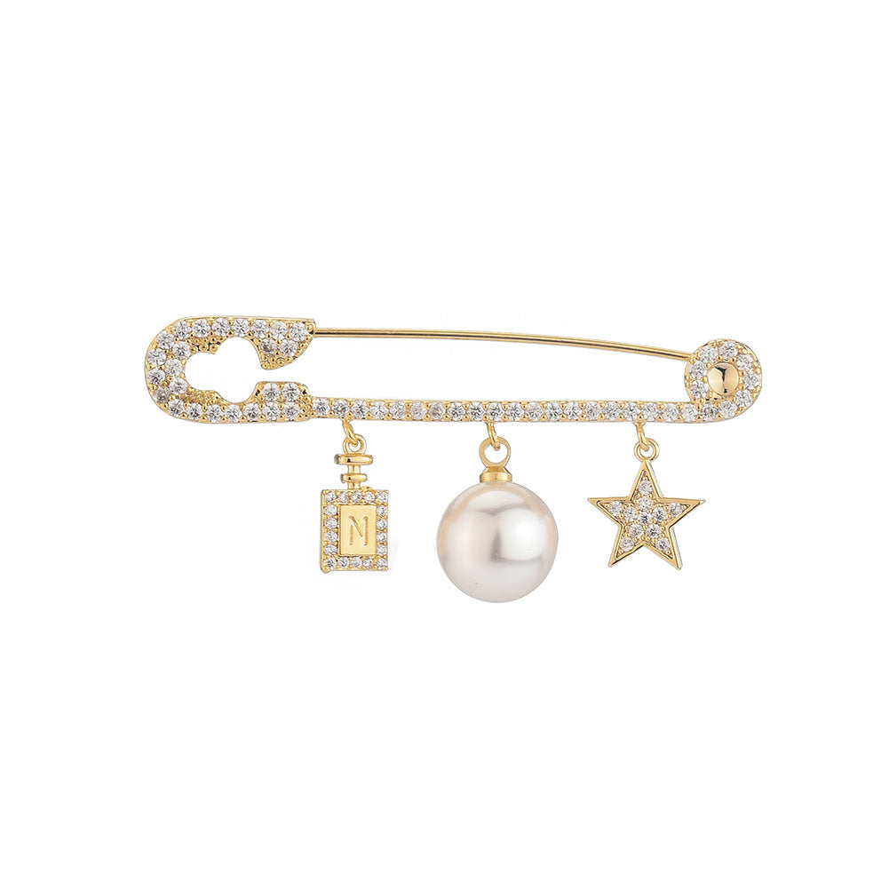 Simple Pin Coat Accessories Star Brooch