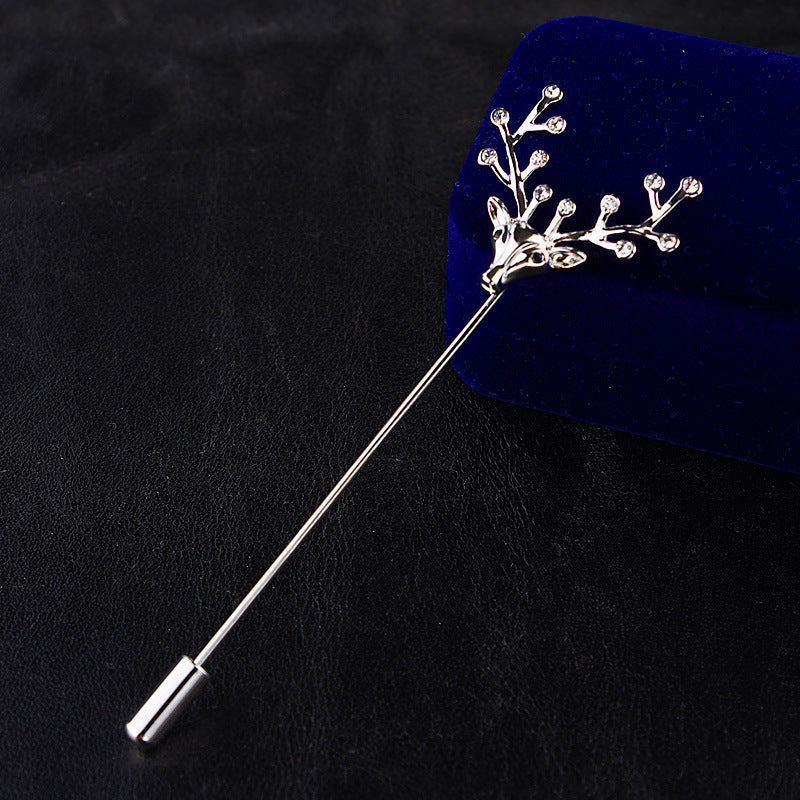 Men's Elk Small Brooch Pin