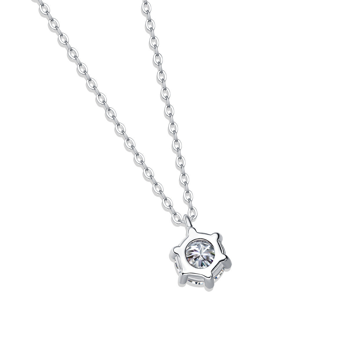Moissanite Pendant Chain Necklace