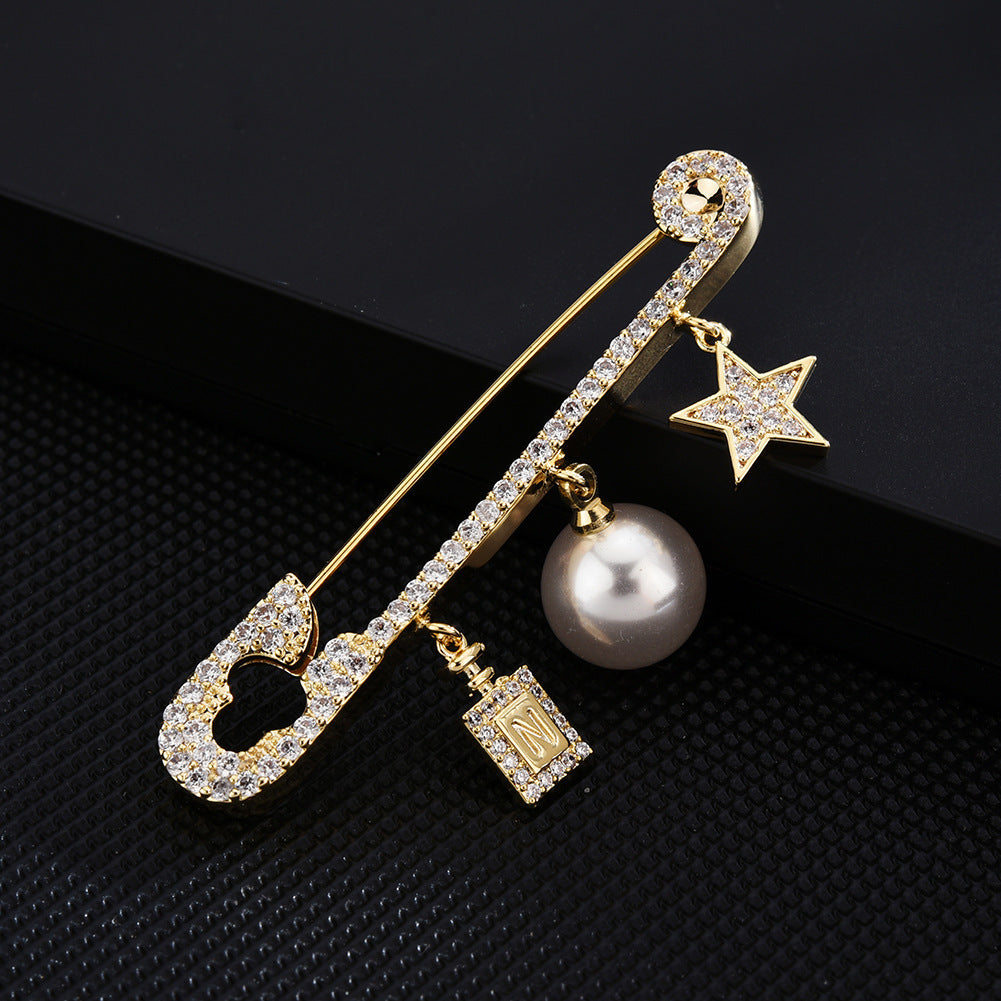 Simple Pin Coat Accessories Star Brooch