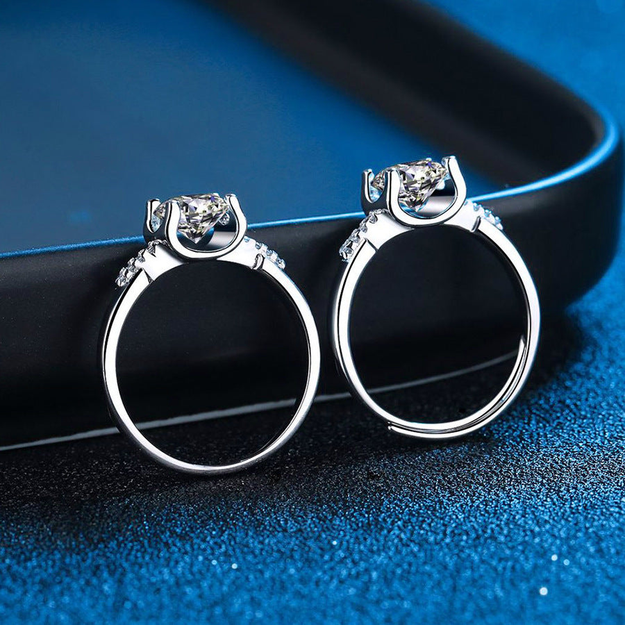 925 Sterling Silver Moissanite Ring