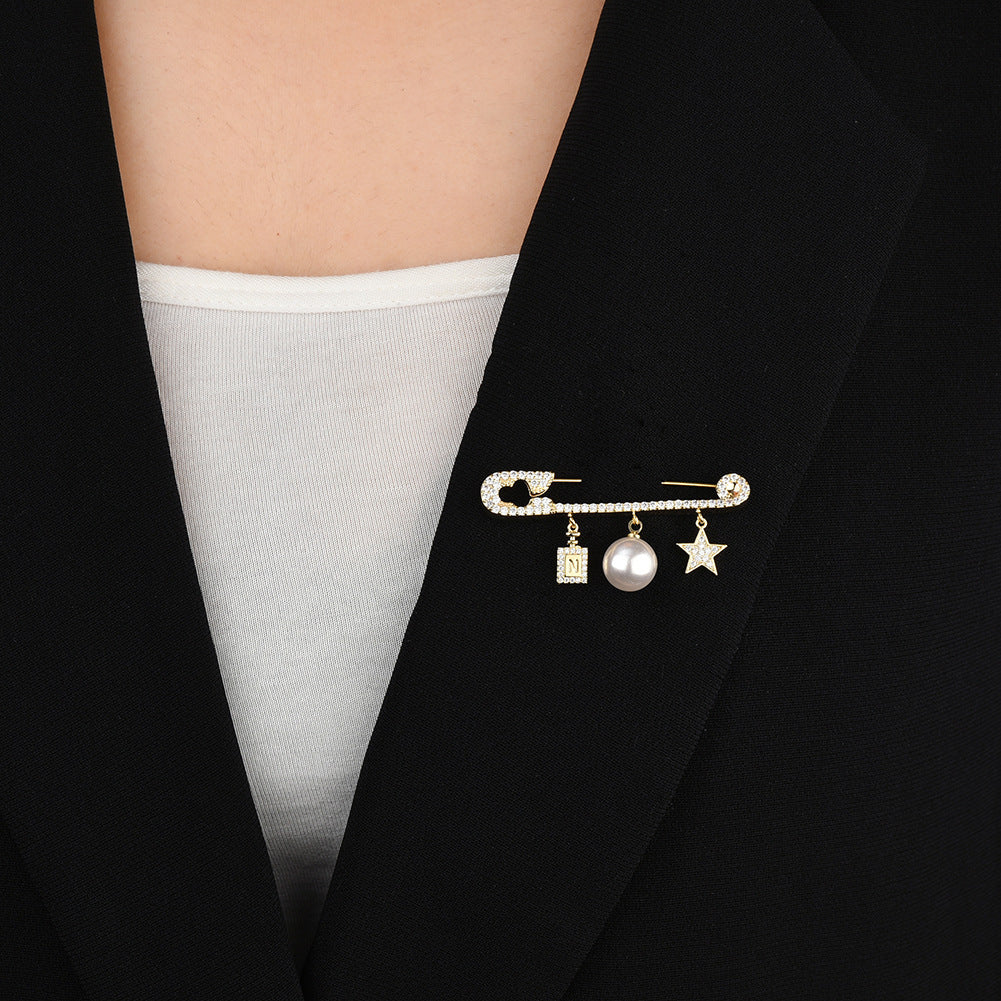 Simple Pin Coat Accessories Star Brooch