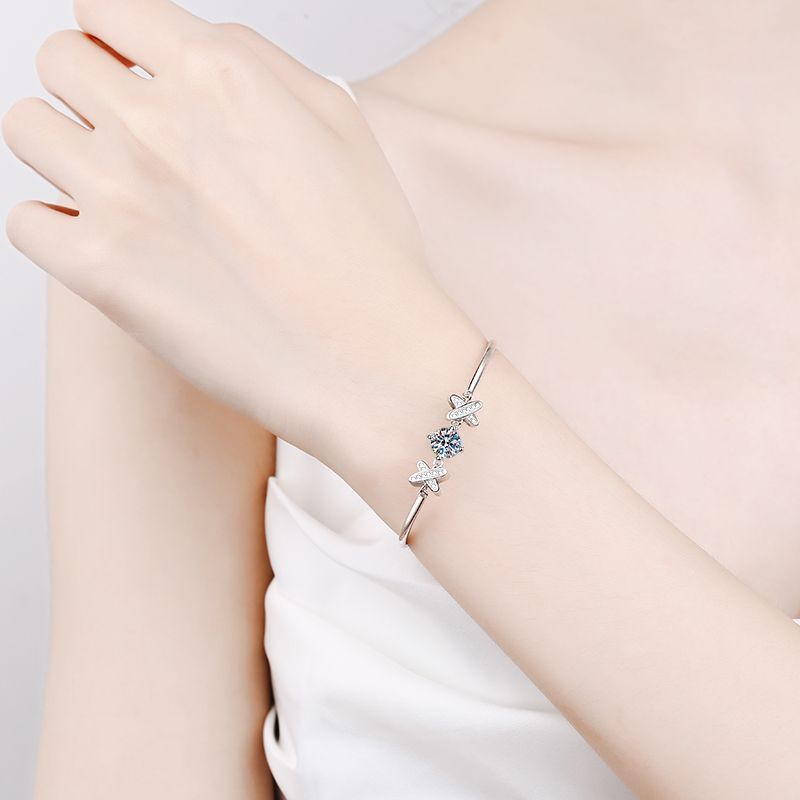 925 Sterling Silver Bracelet, Bow Bracelet, Classic Style