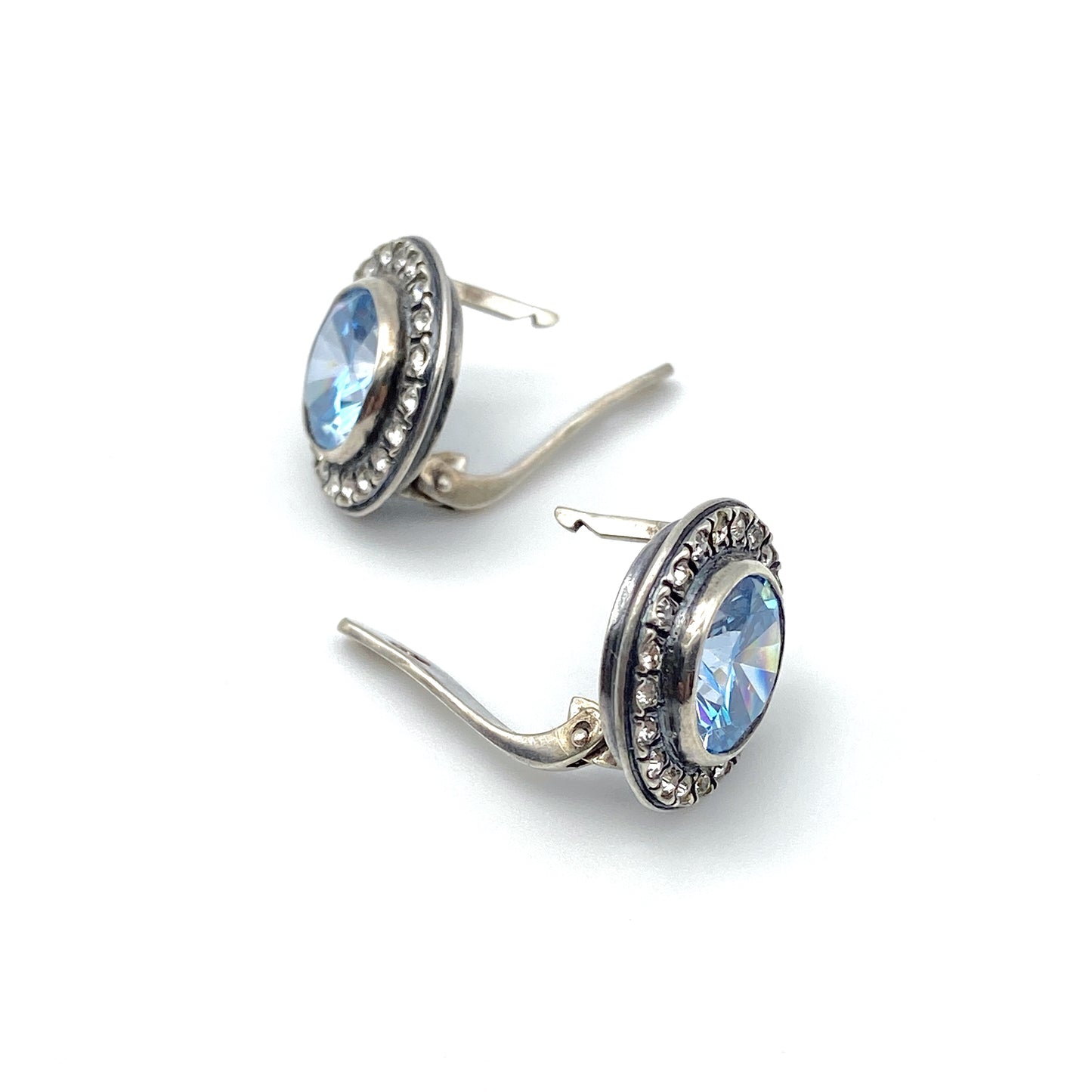 Torus - Blue Zircon Earrings