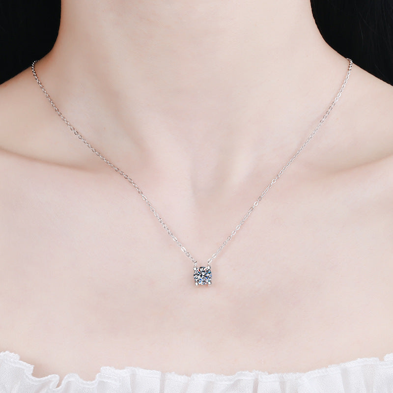 925 Sterling Silver Moissanite Necklace