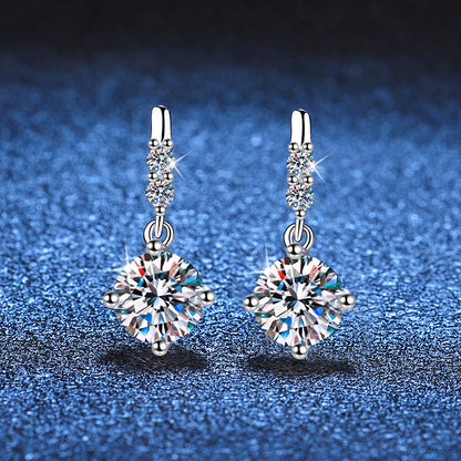 S925 Silver Moissanite Stud Earrings