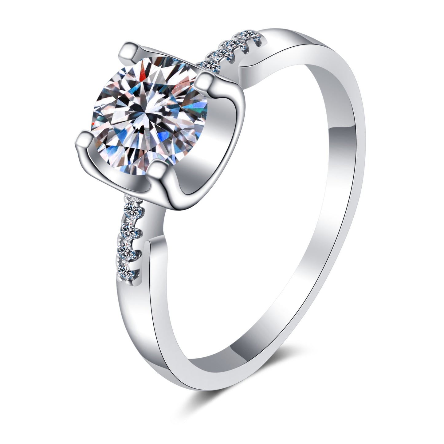 925 Sterling Silver Moissanite Ring