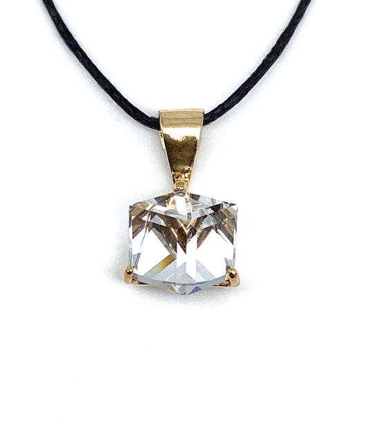 Cube - Gold Plated Pendant