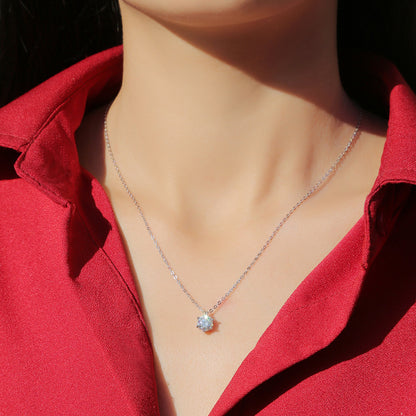 Moissanite Pendant Chain Necklace