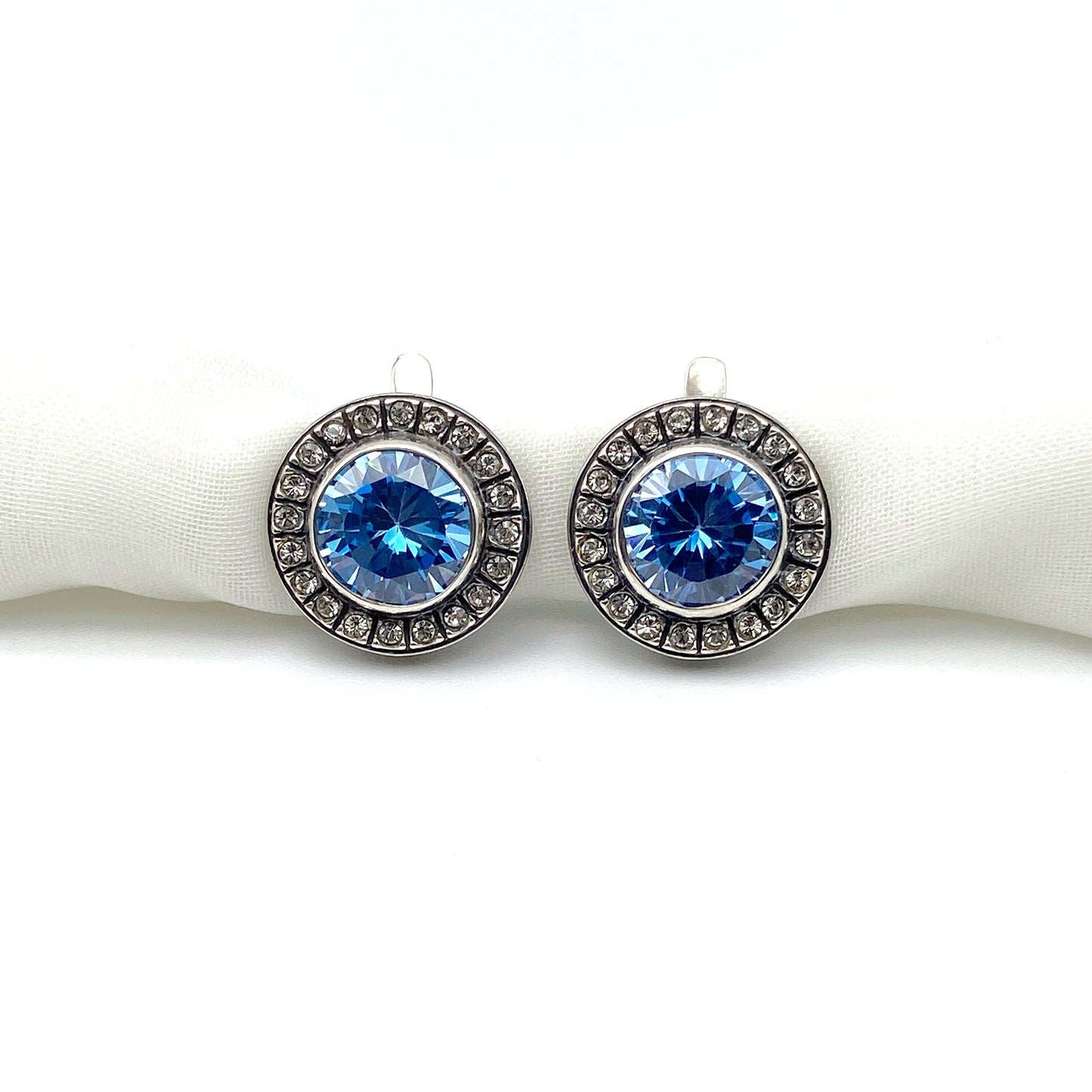 Torus - Blue Zircon Earrings