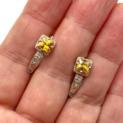 Queen - Yellow Zircon Earrings