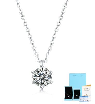 Moissanite Pendant Chain Necklace