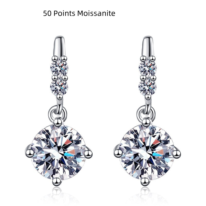 S925 Silver Moissanite Stud Earrings