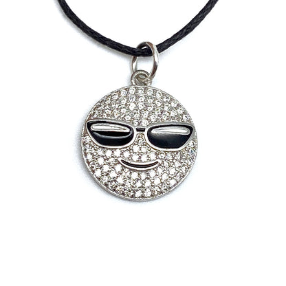 Happy Smile Face - Silver Pendant