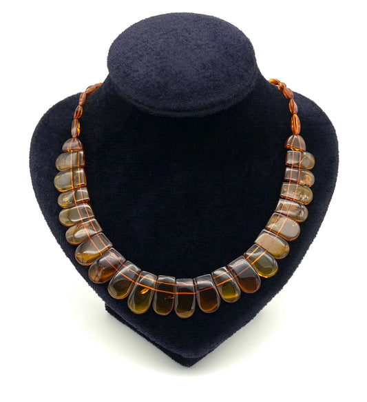 Cleopatra necklace - natural amber