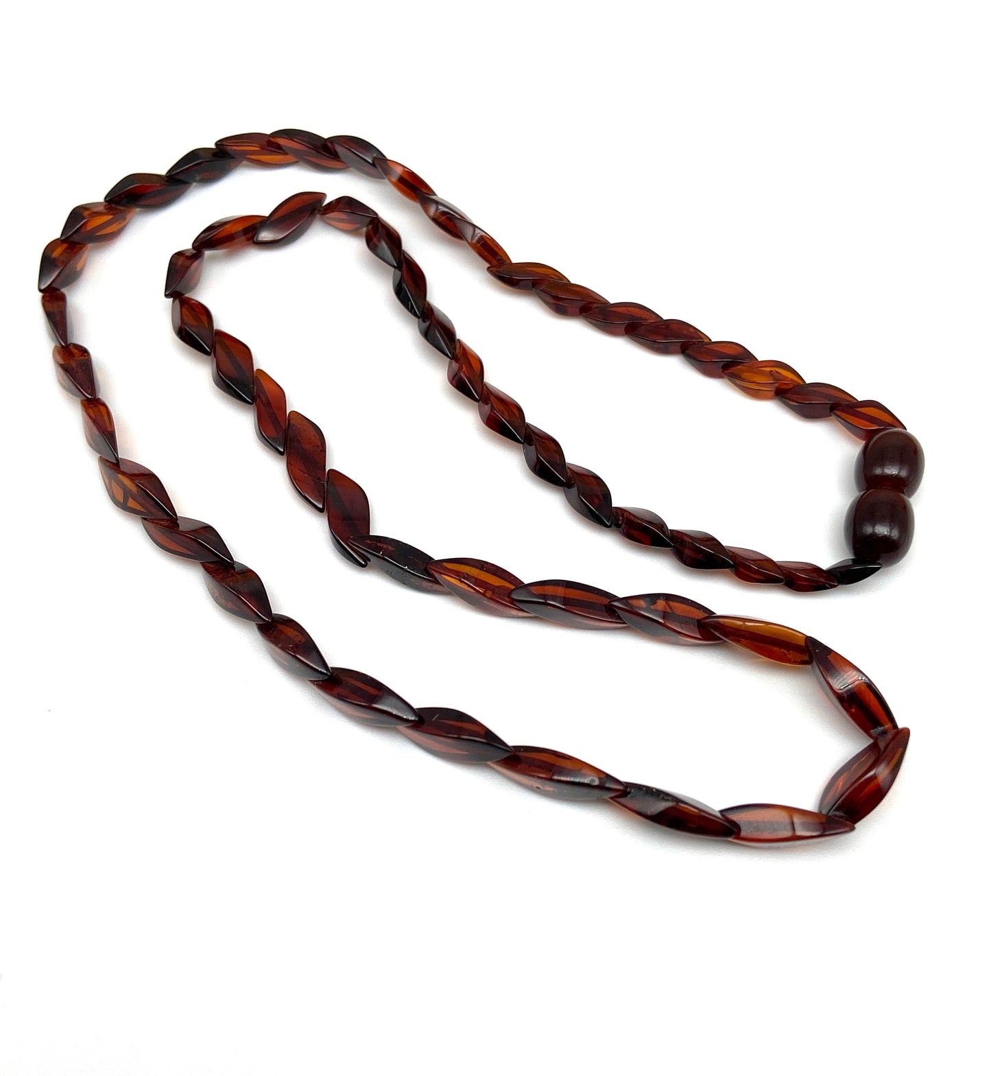 Snake - elegant amber necklace