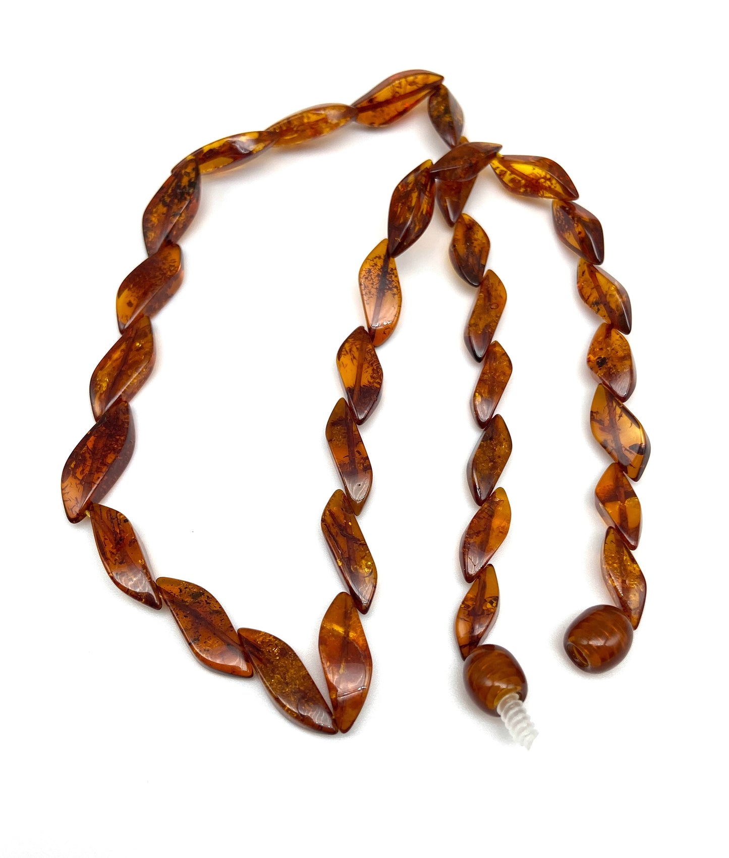 Snake - elegant amber necklace