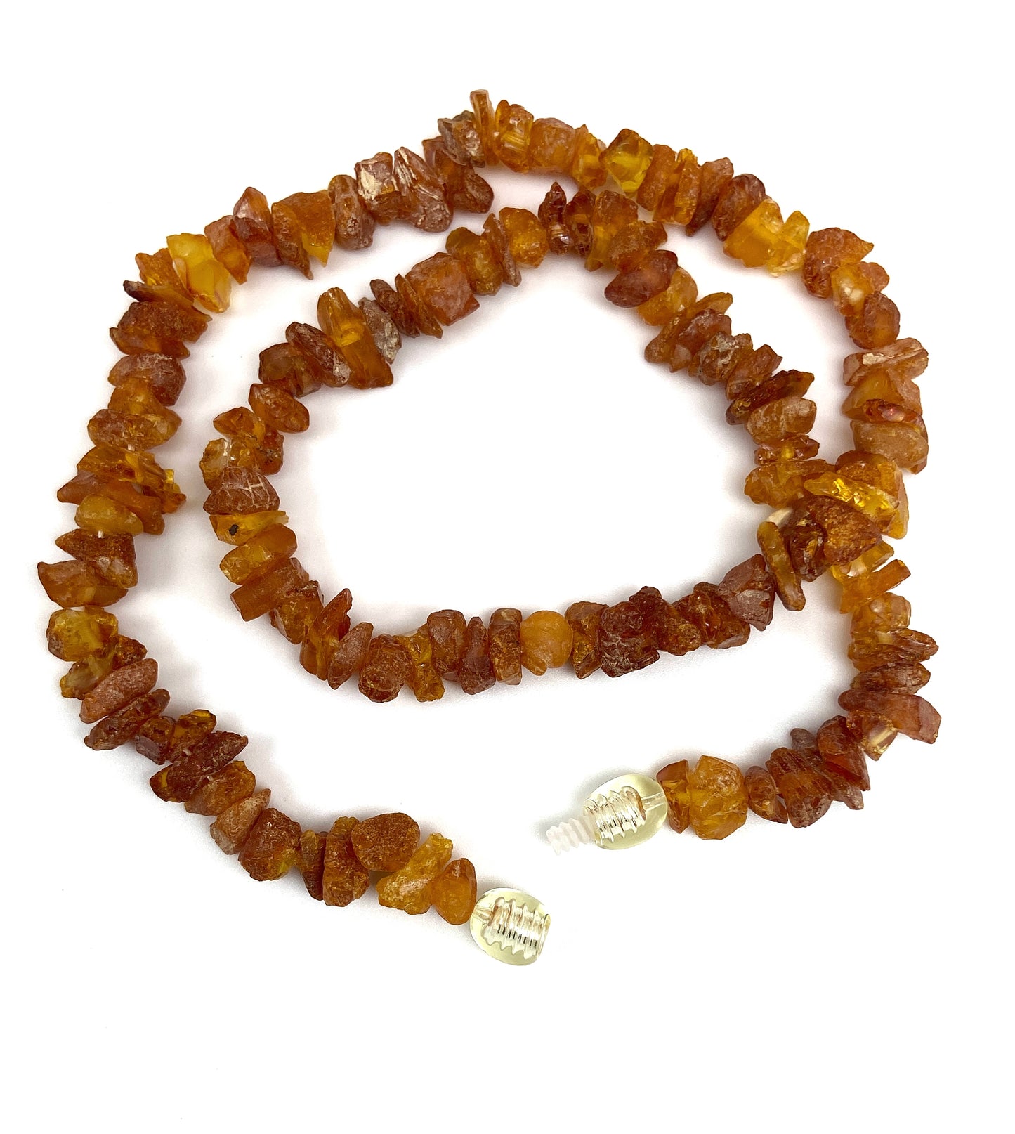 Healing necklace made of raw amber