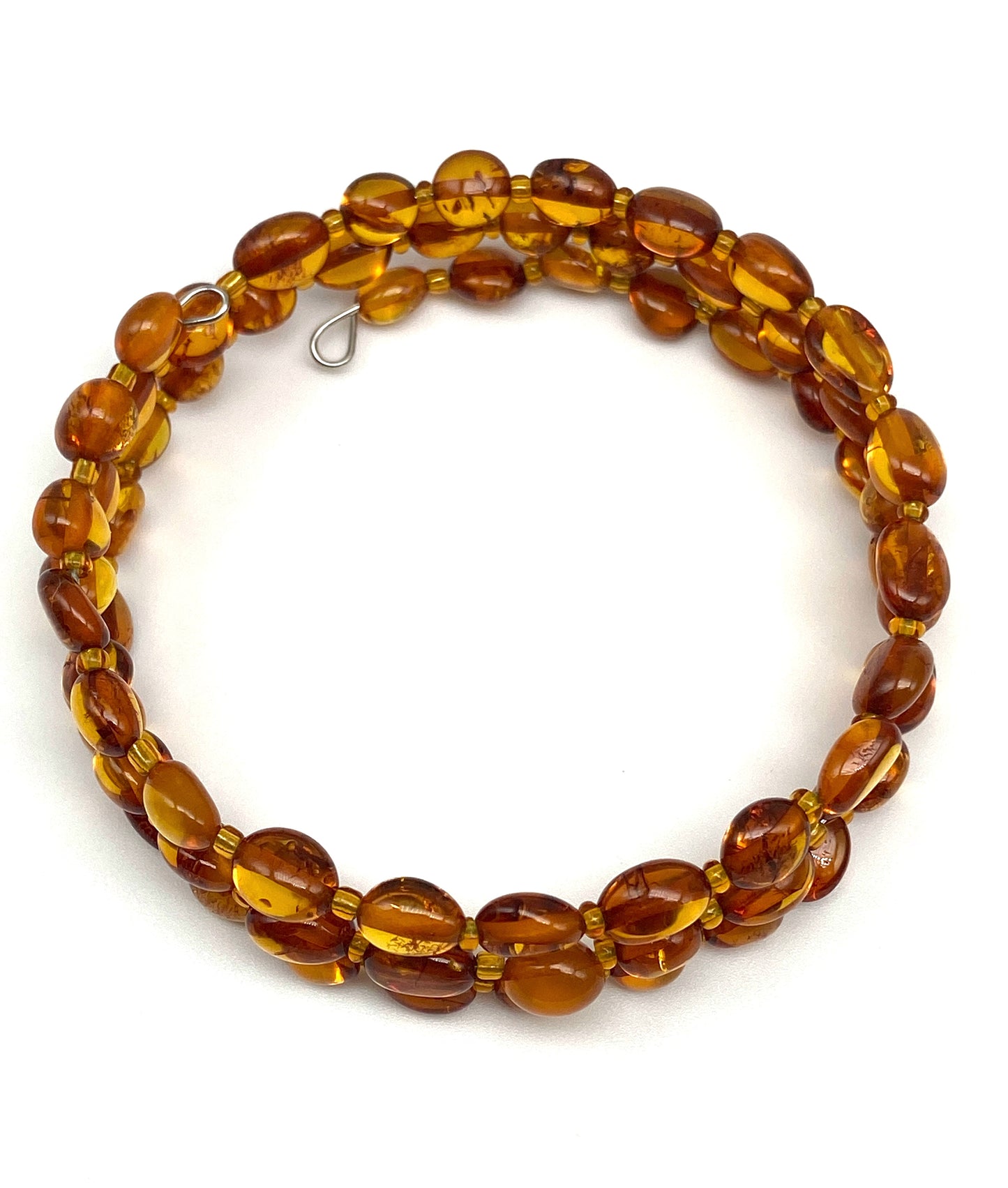 Spiral - amber bracelet
