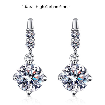 S925 Silver Moissanite Stud Earrings