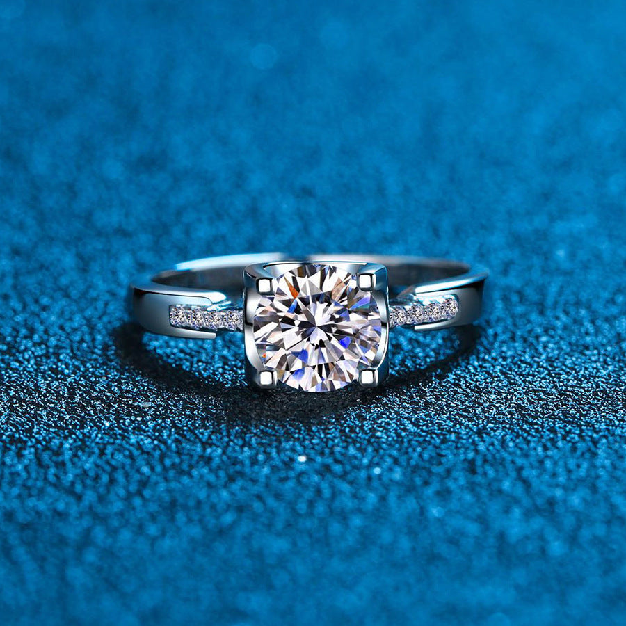 925 Sterling Silver Moissanite Ring