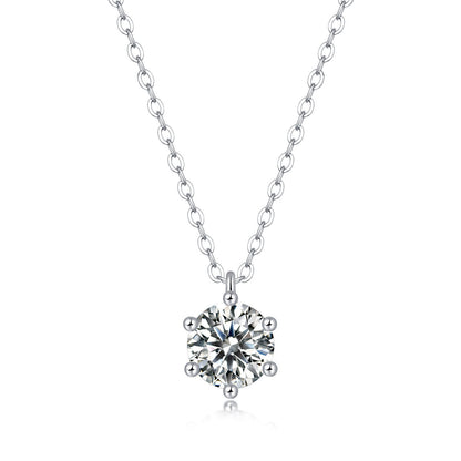 Moissanite Pendant Chain Necklace