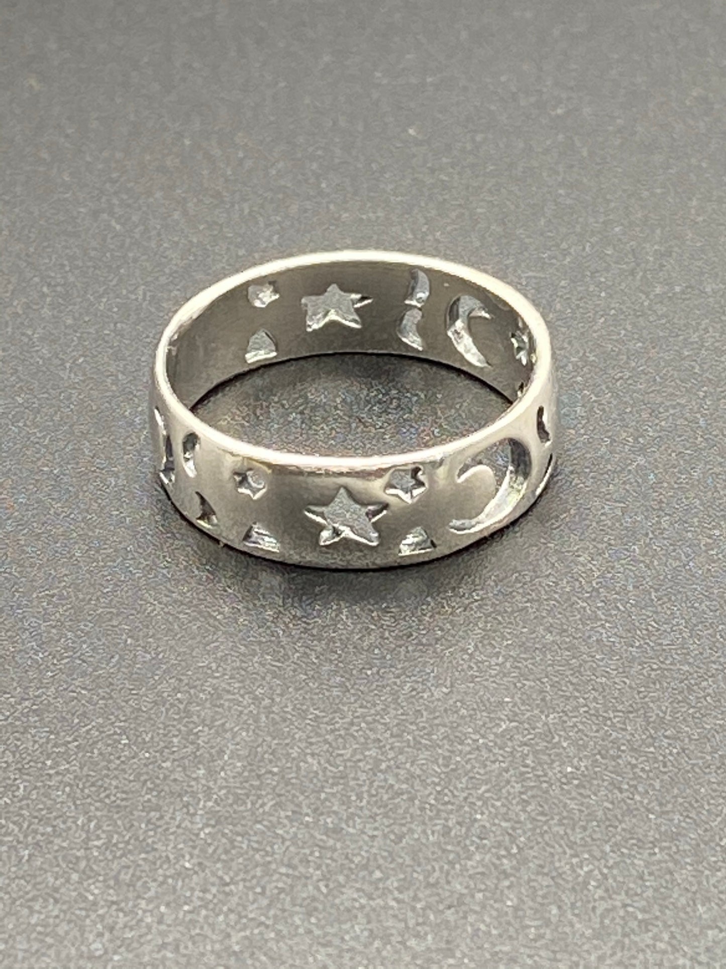 Night - Nice Star&Moon Slotted Ring