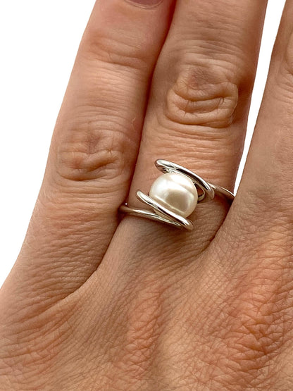 Spiral - Pearl Ring