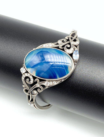 Vintage - Blue Agate bracelet