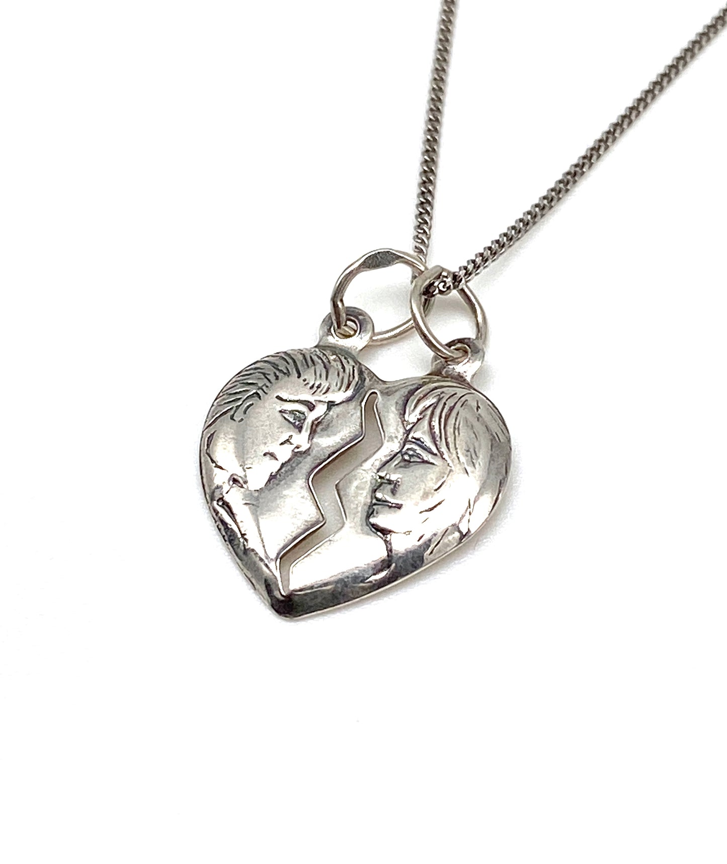 Heart for two - pendant with chain