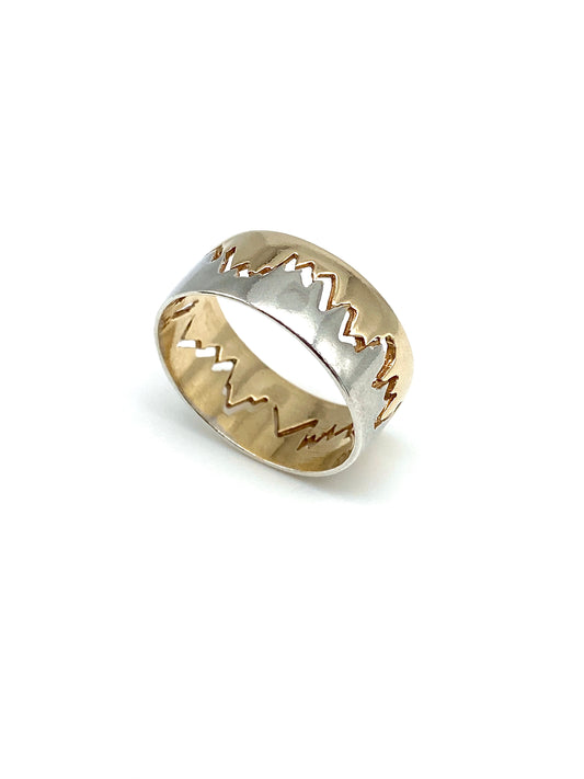 Lightning - Gold Plated Modern Design Ring